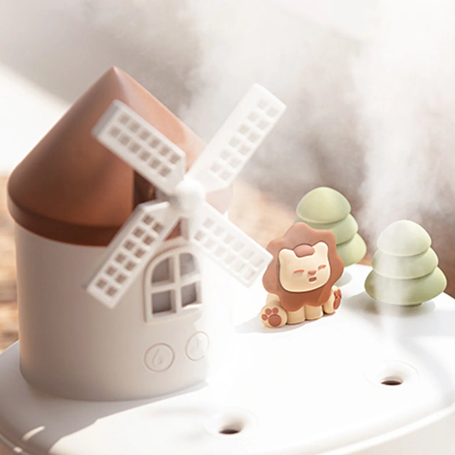 Kids bedroom Windmill Air Humidifier with LED Lights Music