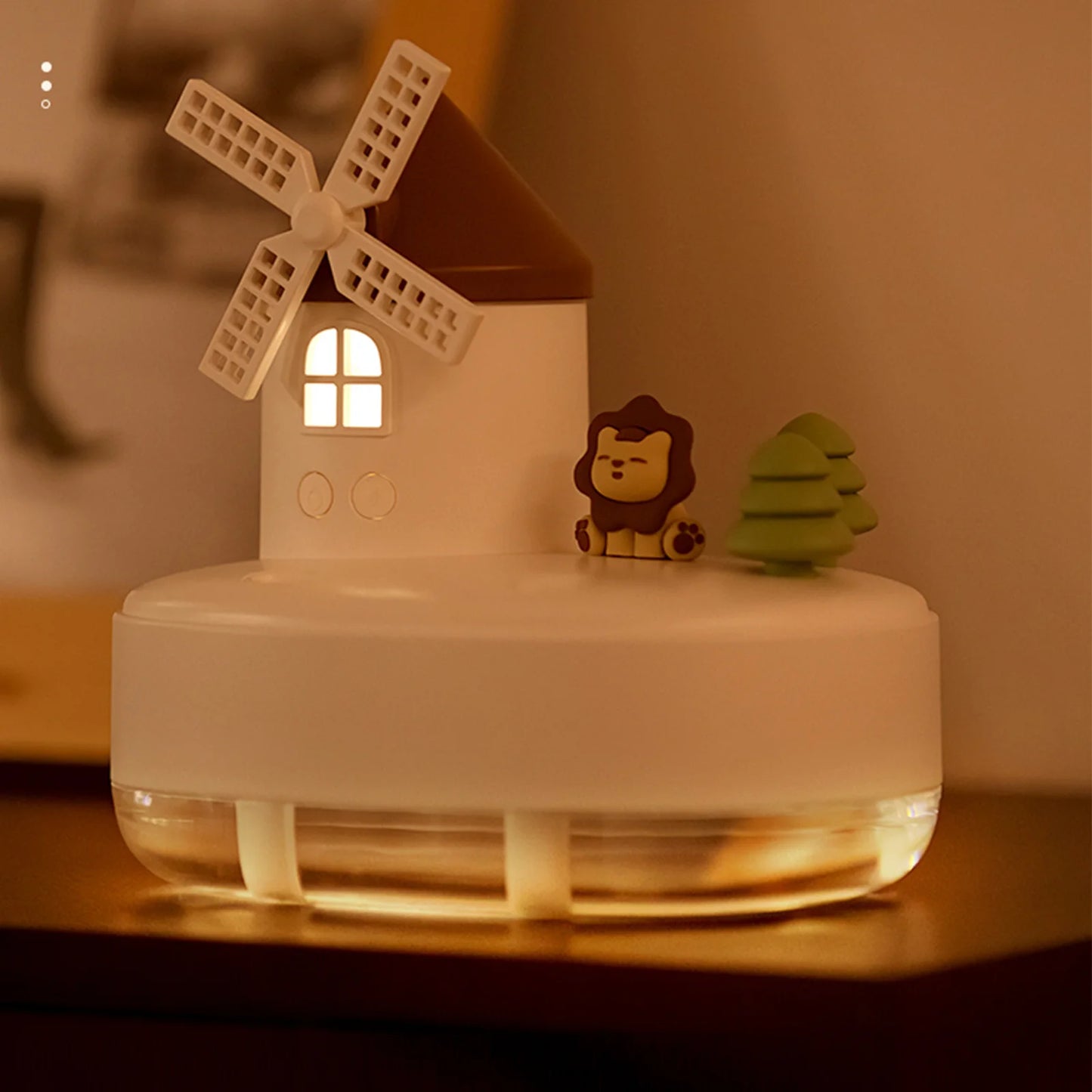 Kids bedroom Windmill Air Humidifier with LED Lights Music
