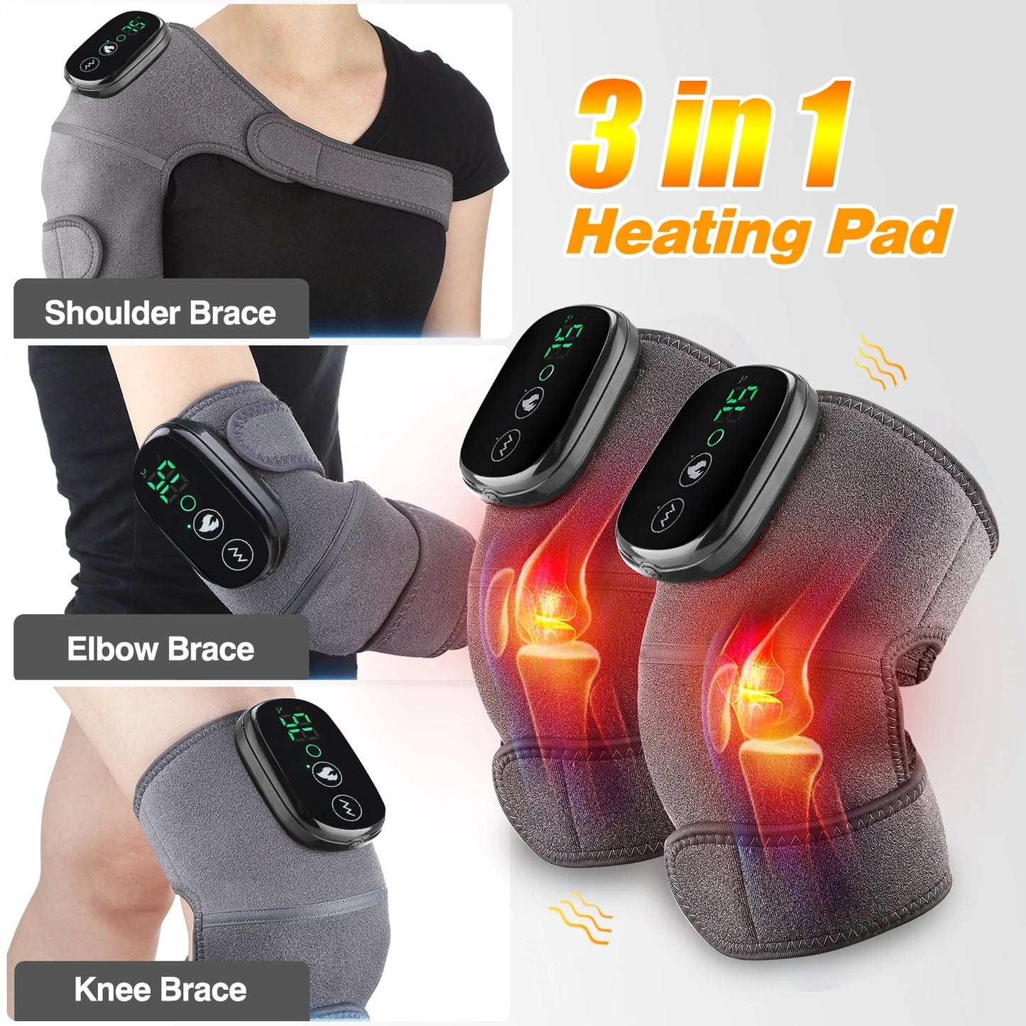 Heating Massager 3 in 1 Shoulder Knee Elbow