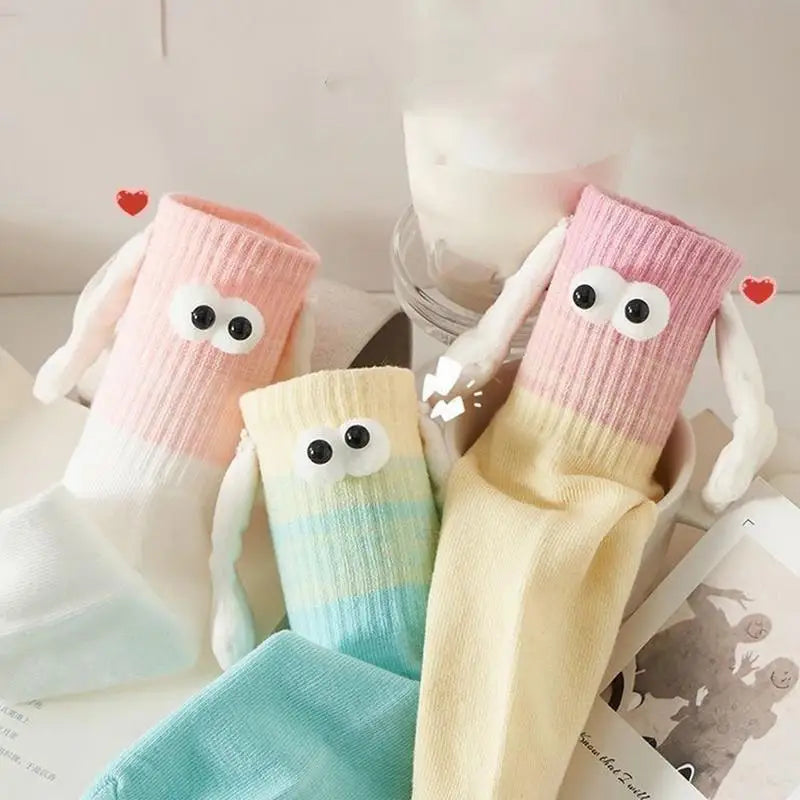 5pairs Magnetic holding hands doll Socks for Kids