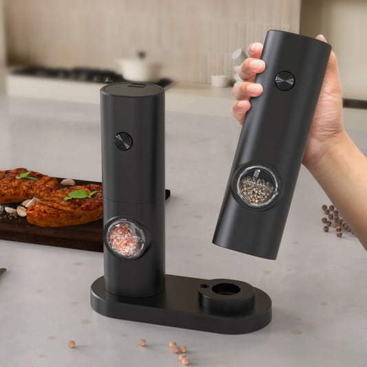 Electric Mill Pepper and Salt Grinder Set