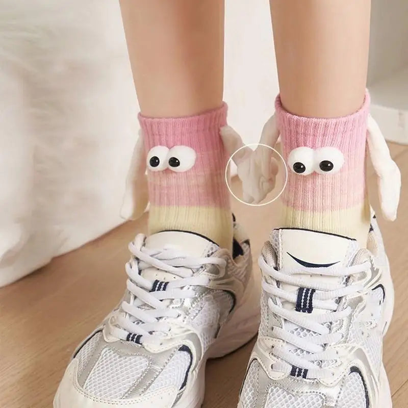 5pairs Magnetic holding hands doll Socks for Kids