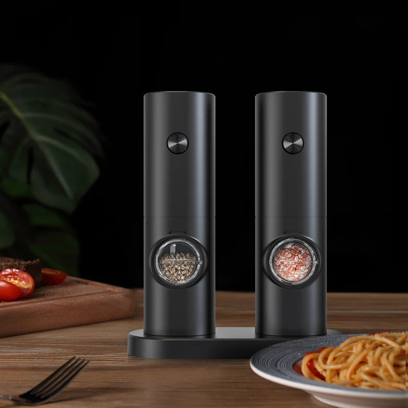 Electric Mill Pepper and Salt Grinder Set